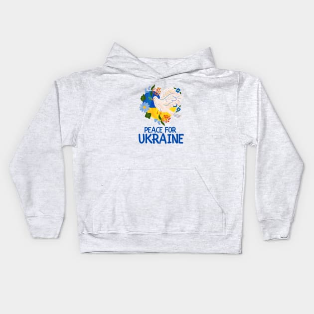 Peace For Ukraine Kids Hoodie by Style24x7